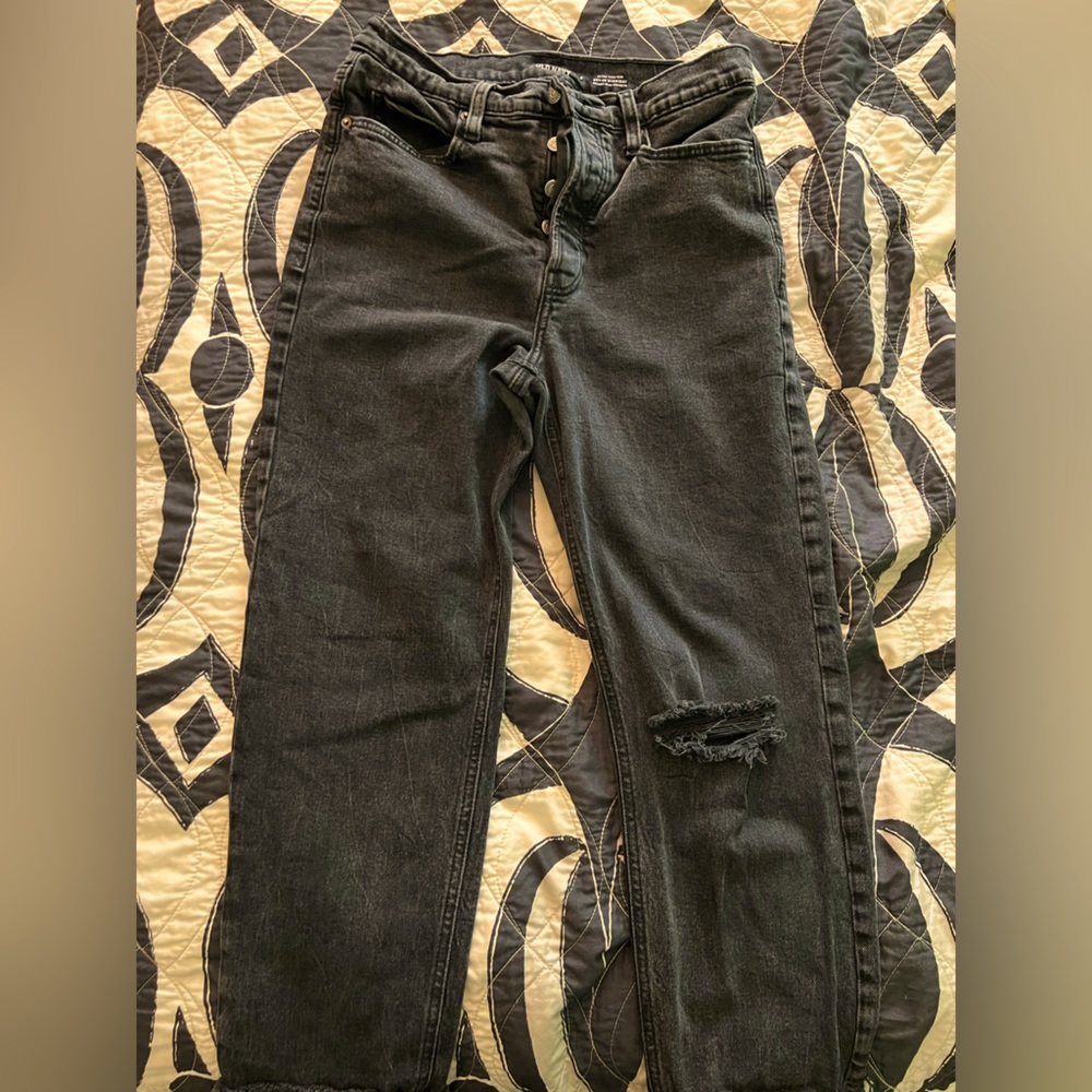 Old Navy Black Straight Jeans